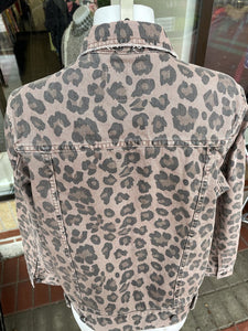BLANKNYC animal print denim jacket NWT M