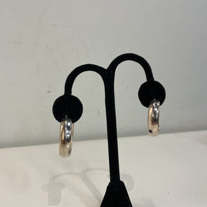 .925 wide hoop earrings