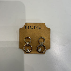 Monet double circle drop earrings