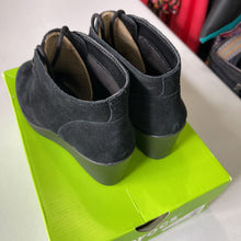 Load image into Gallery viewer, Crocs Leigh suede wedge shootie boot 6.5
