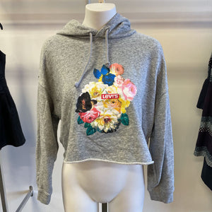 Levis cropped floral hoody M