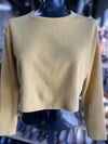 Sunday Best Waffle cropped top long sleeve XXS