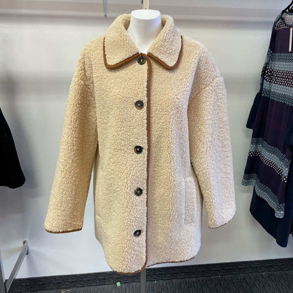 Zara faux shearling coat NWT L
