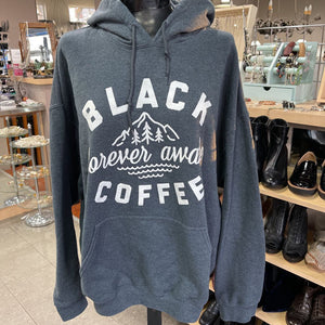 Black Forever Awake Coffee Sweater XL
