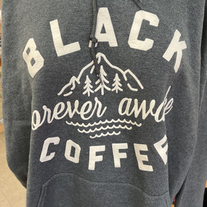 Black Forever Awake Coffee Sweater XL