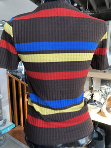 Zara striped top short sleeve S