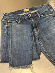 Mother Looker Ankle Fray Jeans 28