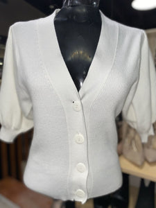 Zara Cropped Short sleeve Cardigan M NWT