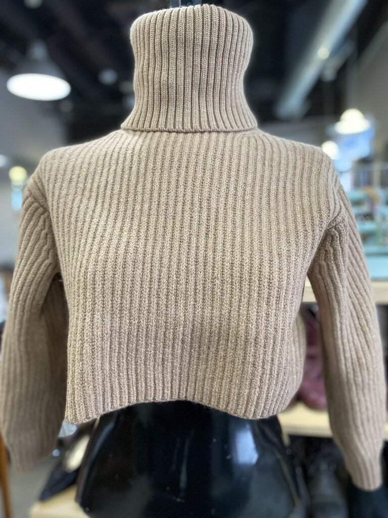Babaton cropped merino wool sweater xs