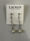 Ralph Lauren Pearl dangly Earrings NWT