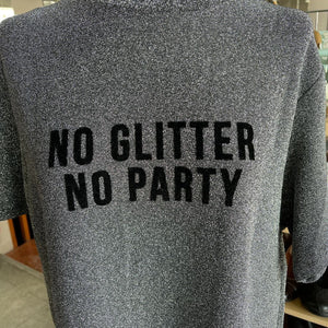 Zara "No Glitter No Party" Dress M