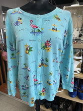 Load image into Gallery viewer, Talbots vacation themed Cardigan L Vintage
