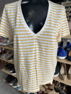 Madewell striped V neck Top short sleeve M