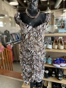 Wilfred ruched dress snake print 10