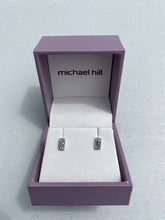 Load image into Gallery viewer, Michael Hill CZ rectangle Studded earrings
