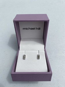 Michael Hill CZ rectangle Studded earrings