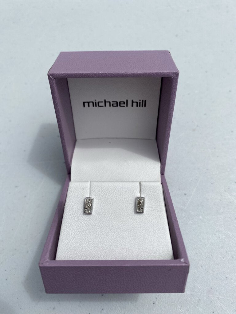 Michael Hill CZ rectangle Studded earrings