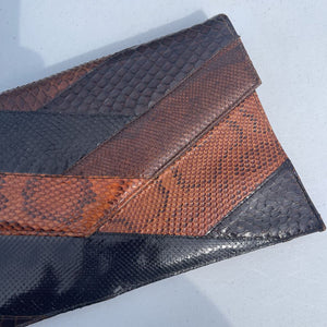 Calego snake skin vintage clutch