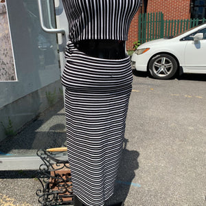 Zara striped split dress S