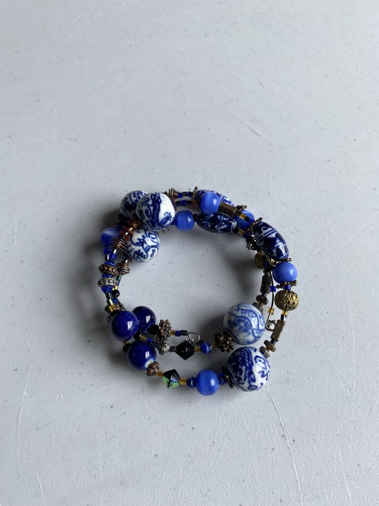 Multi bead wrap bracelet