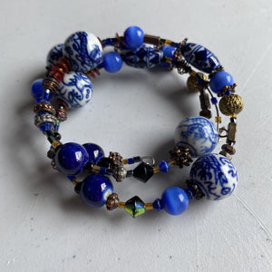 Multi bead wrap bracelet