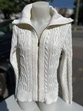 Load image into Gallery viewer, Ralph Lauren cable knit zip up sweater L
