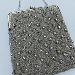 Silver mesh clutch (made in Italy)