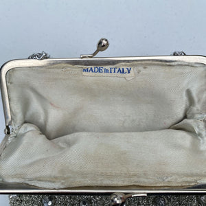 Silver mesh clutch (made in Italy)