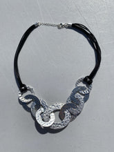 Load image into Gallery viewer, Silver looping rings necklace
