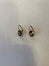 Load image into Gallery viewer, Swarovski dark grey crystal drop earrings
