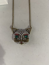 Load image into Gallery viewer, Betsey Johnson cat necklace

