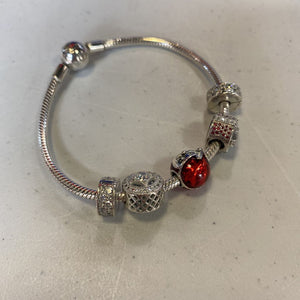 Pandora bracelet w Santa/pave charms