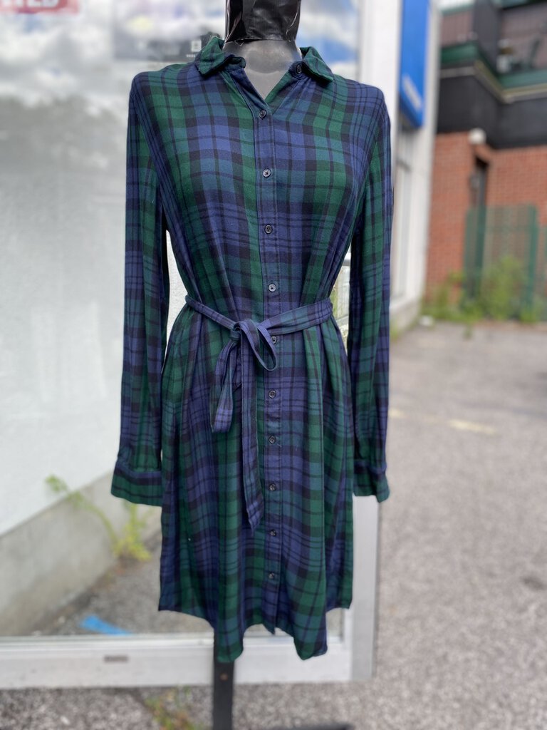 banana republic plaid shirt dress Cotton Trapeze Shirt Dress