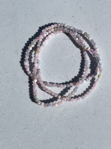 Faceted gemstone bracelet (set of 3)