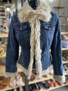 725 Originals Vintage Denim Fur Jacket S