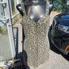 She + Sky leopard print denim dress M