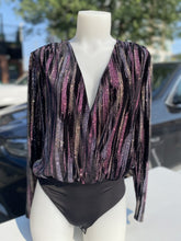 Load image into Gallery viewer, Zara sparkly velvet bodysuit S
