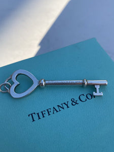 Tiffany heart key pendant