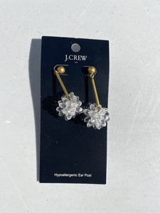 J Crew (outlet) crystal cluster drop earrings NWT
