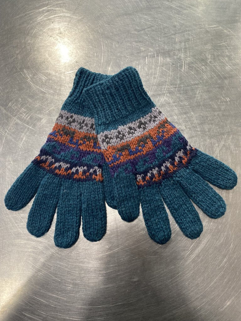 Knit wool gloves Made in Bolivia