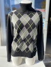 Jones New York argyle cashmere sweater L