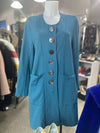 Neon Buddha light coat/cardi w matching scarf L