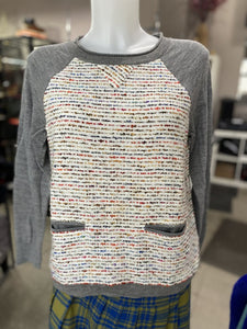 J Crew merino wool boucle front sweater S