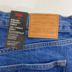 Levis Ribcage Straight Ankle Super High Rise 14 NWT
