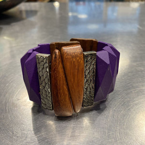 Wood stretch bracelet