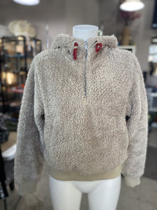 Fuzzy sweater quarter zip best sale