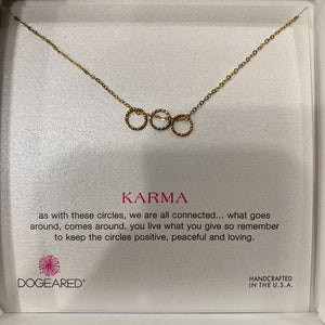 Dogeared 3 circle Karma necklace