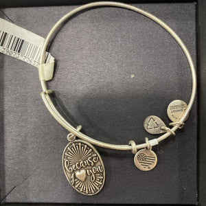 Alex & Ani "Because I Love You" pendant bracelet