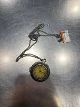 Load image into Gallery viewer, Long chain w faux clock locket
