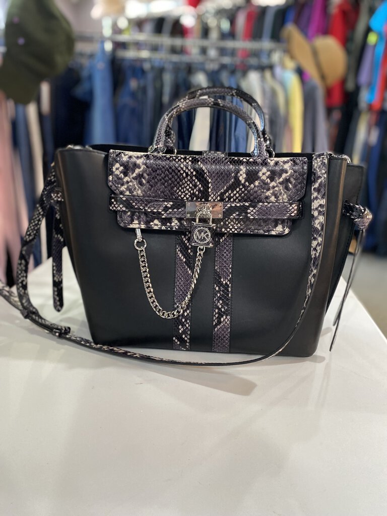 Michael Kors snake print detail handbag